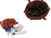 AnBeck klassische Leder Handtasche/ Umhängetasche / Crossbodytasche